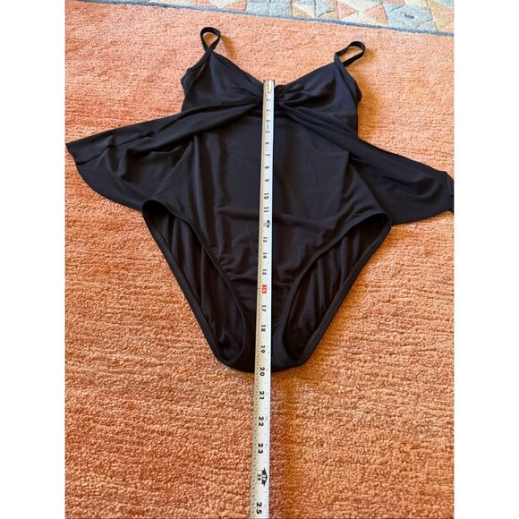 Anne Klein Women’s One Piece Swimsuit Black Size 10 NWT - Picture 6 of 7